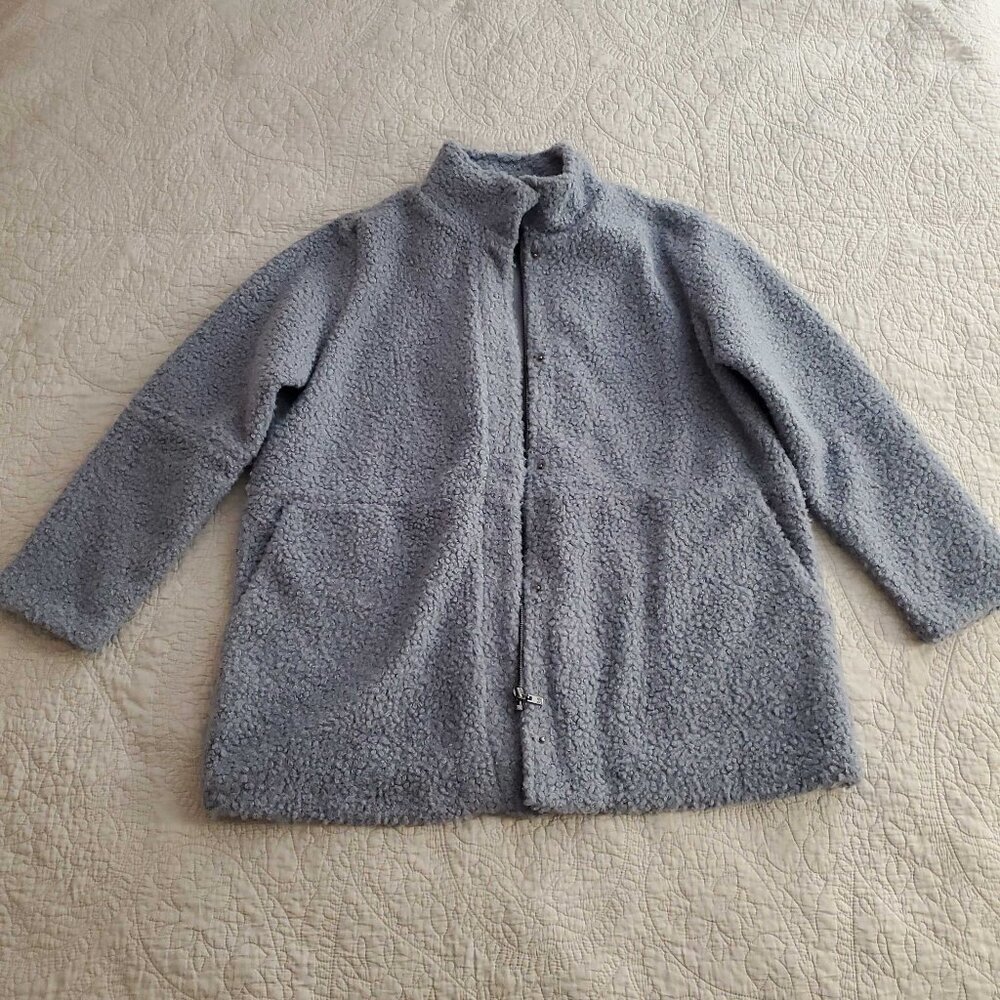 Cute Pastel Periwinkle Coat with Pockets